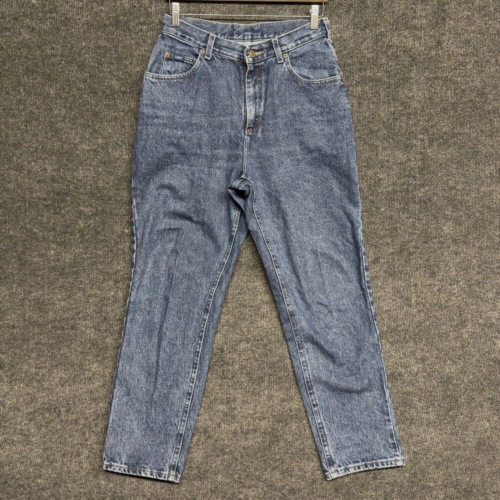 Vintage Lee Jeans Women 10 Petite High Rise Dark Wash Denim Pants Y2K Mom Jeans
